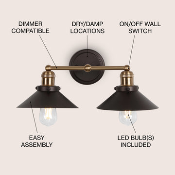 July Metal Shade Sconce